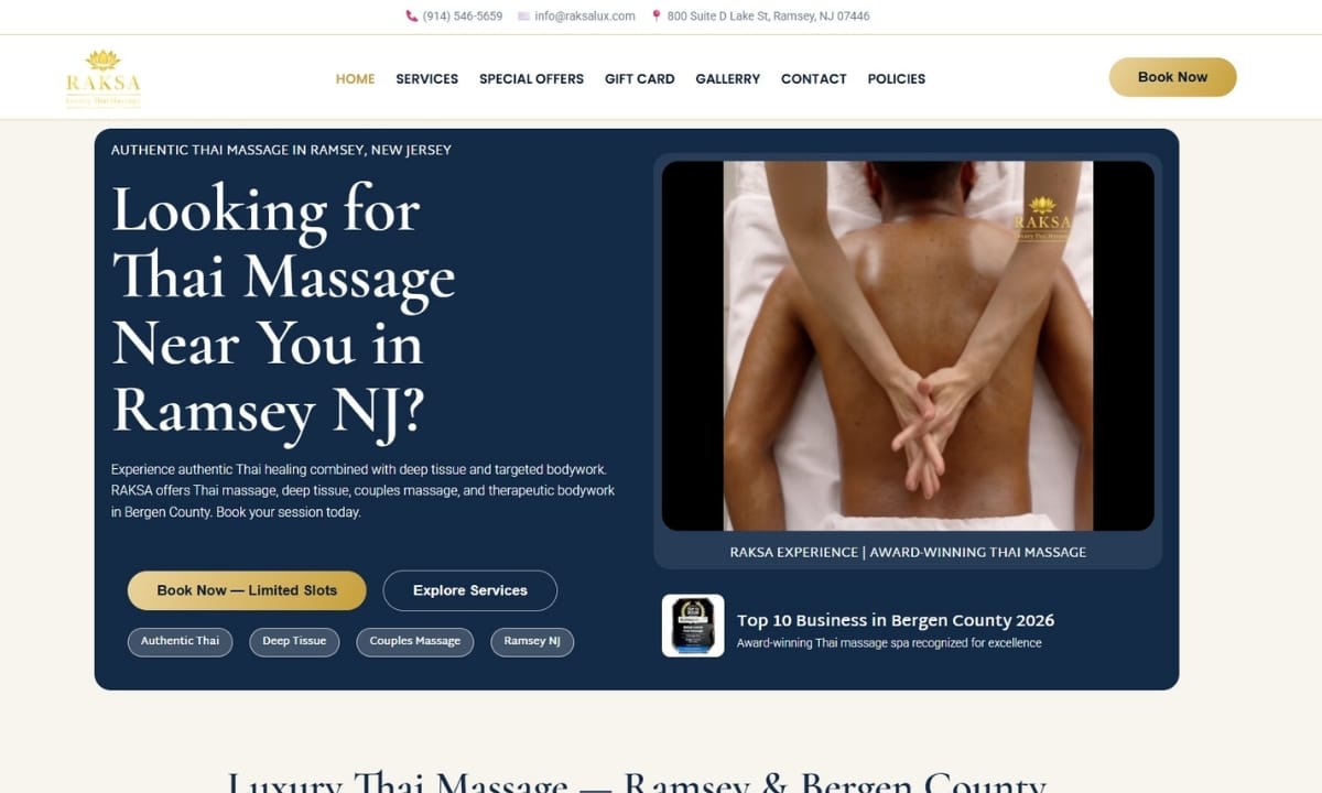Portfolio Raksa luxury Thai Massage